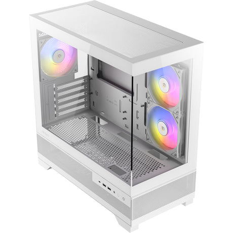Obudowa mini tower Antec cx500m argb (biała | 2x USB-A | 1x USB-C | szkło hartowane)