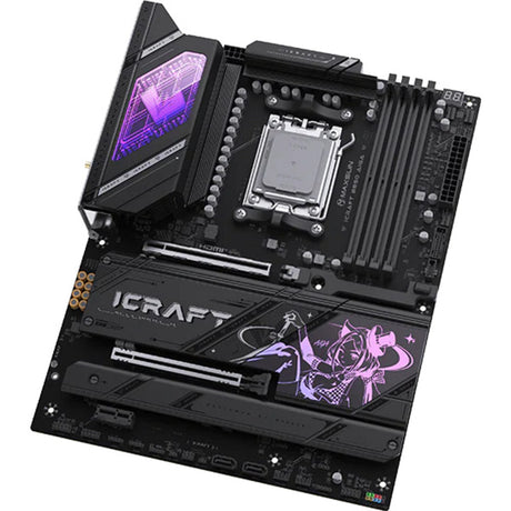 Płyta główna Maxsun MS-Icraft B850 Aiga Socket AM5 (czarna, RAID, 5.0 GB-LAN, WLAN, BT, dźwięk, ATX)