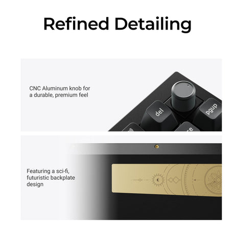 Keychron q1 ultra-m4 8k bezprzewodowa, niestandardowa klawiatura mechaniczna (czarna, układ amerykański (qwerty), jedwabny pom banan, 75%, rgb, hot swap, 8k, 2,4 ghz | bluetooth 5.2 | usb-c)