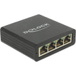 Delock Adapter USB 3.0 > 4x gigabit LAN (czarny, 80 centymetrów)