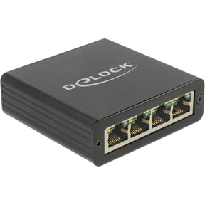 Delock Adapter USB 3.0 > 4x gigabit LAN (czarny, 80 centymetrów)