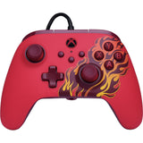 Kontroler Powera Advantage z kablem do serii Xbox x|s - red fire (czerwony, xbox series x|s, xbox one, PC)