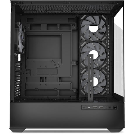Obudowa midi tower Sharkoon ak6 rgb (czarna | 2x usb-a | 1x usb-c | rgb | szkło hartowane)