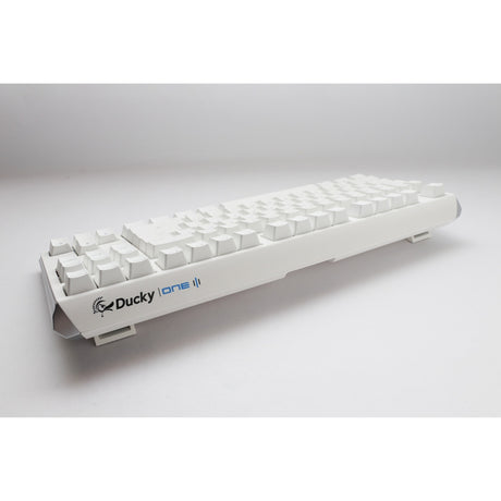 Klawiatura mechaniczna Ducky one 3, klasyczna, czysta biała tkl rgb (biała, układ amerykański (qwerty), wiśnia mx speed srebrna, 80% (tkl), diody rgb, double-shot pbt, hot-swap, mechanika szarlatanu)