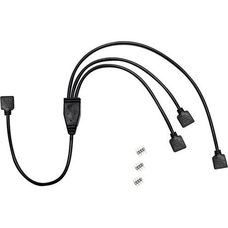 Inter-tech rozdzielacz RGB 3-drożny kabel rozdzielający (czarny)