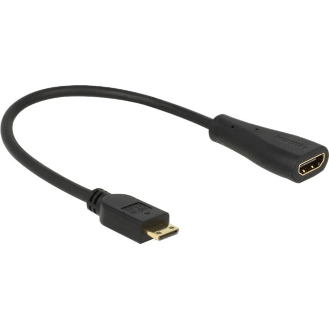 Delock adapter mini HDMI C > HDMI A (czarny, 0,23 m)