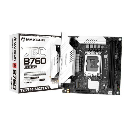 Płyta główna Maxsun MS-Terminator B760BKB D5 WiFi Socket 1700 (czarna, RAID, 2,5 GB-LAN, WLAN, BT, dźwięk, µATX)