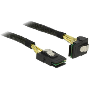 Delock mini sas sff-8087 > mini sas sff-8087 kątowy, kabel 1m (czarny, 83642)