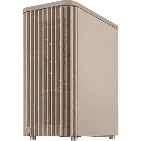 Asus proart pa401 wood Edition - obudowa midi tower z panelem siatkowym (beżowy kolor drewna | 2x USB-A | 1x USB-C)