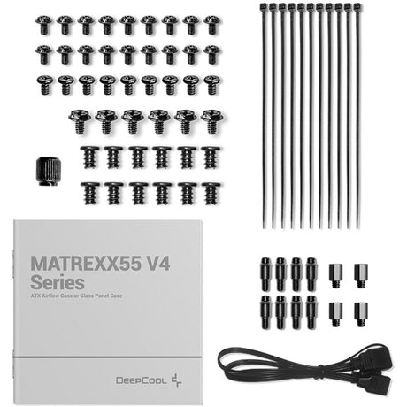 Obudowa Midi Tower Deepcool Matrexx 55 V4 C (czarna | 1x USB-A | 1x USB-C | RGB | Okno)