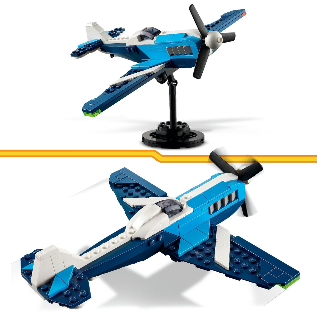 Lego Creator 3 w 1 - lotnictwo: zabawka konstrukcyjna samolotu wyścigowego (31160)