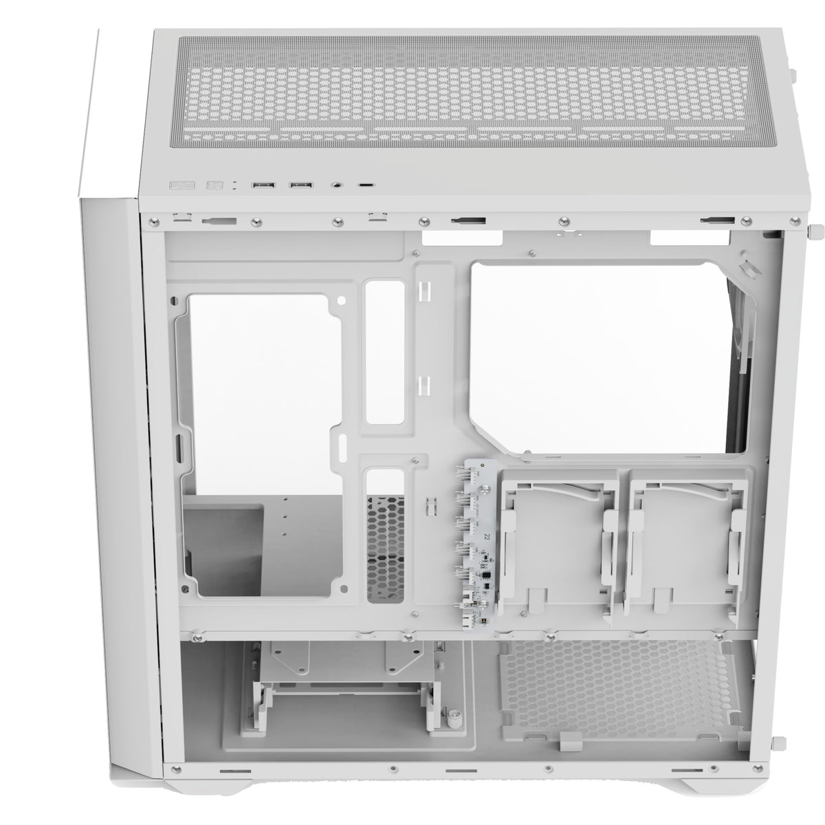 Obudowa midi tower Aerocool b502a (biała | 2x USB-A | 1x USB-C | RGB)