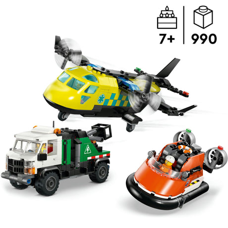 Lego City Great Vehicles 60505 remiks samolotu, pojazdu serwisowego i poduszkowca
