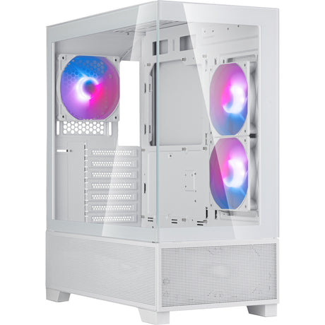 Obudowa mini tower Silverstone lucid 05 (biała | 2x USB-A | 1x USB-C | RGB | szkło hartowane)