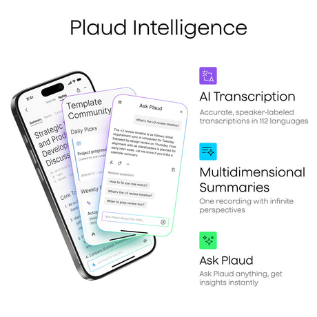 Dyktafon Plaud Note Pro (czarny, 64 GB, Bluetooth (BLE 5.4), dwuzakresowe Wi-Fi (2,4 GHz 5 GHz))