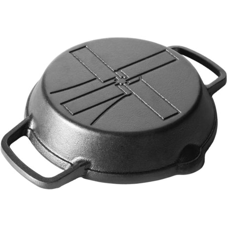 Patelnia wiatrakowa z 2 uchwytami (czarna, ø 16 cm)