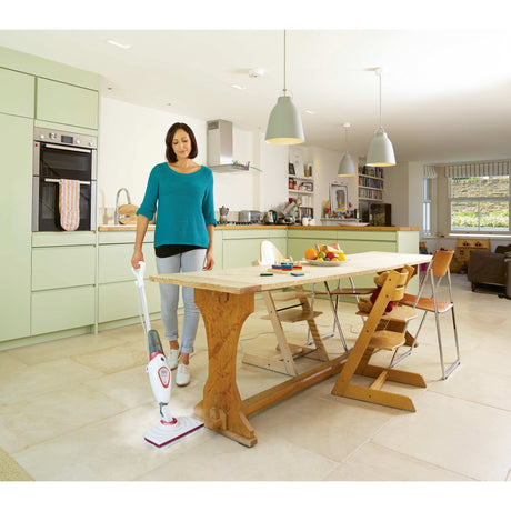 Mop parowy Black+decker bds1616r 1600 W z 2 ściereczkami parowymi (biały czerwony)