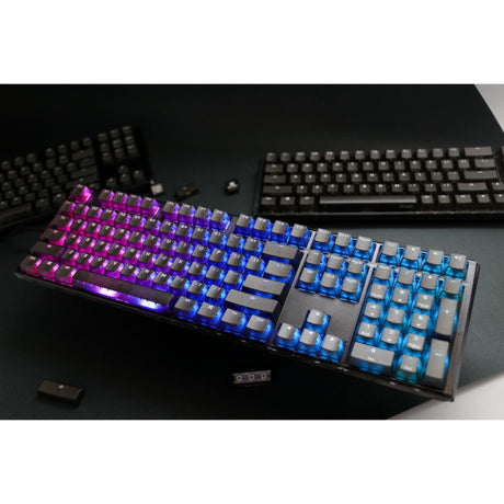 Klawiatura mechaniczna Ducky one 3 aura rgb (czarna, układ us (qwerty), wiśniowy mx brązowy, 100%, abs double shot, hot swap)