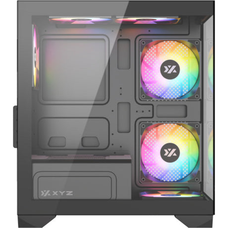 Obudowa Xyz pc gear Titanium View Lite Midi Tower (czarna | 2x USB-A | szkło hartowane)