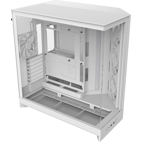 Obudowa midi tower Nzxt h9 flow rgb (biała (matowa) | 2x usb-a | 1x usb-c | rgb | szkło hartowane)