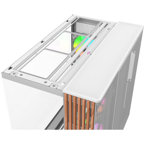 Obudowa Thermaltake View 380 XL WS ARGB MIDI Tower (biały kolor drewna | 2x USB-A | 1x USB-C | RGB | szkło hartowane)