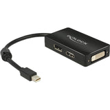 Delock adapter mini displayport > displayport hdmi dvi (czarny, 0,16 m)