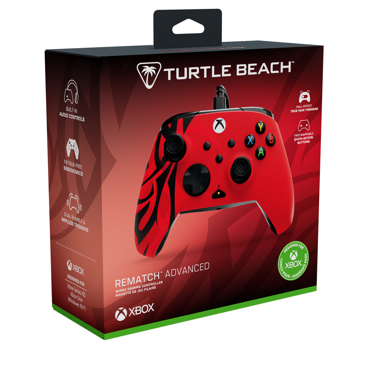 Turtle beach rematch advanced bedrade controller - spirit red (rood, xbox series x|s, xbox one, pc)