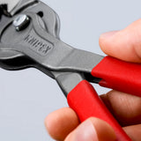 Szczypce Knipex twingrip, uchwyt przedni i boczny (czerwone)