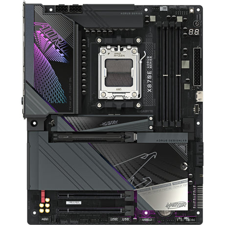 Płyta główna Gigabyte x870e aorus master Socket am5 (czarna, raid, 5 GB LAN, Wi-Fi 7, BT, dźwięk, ATX)
