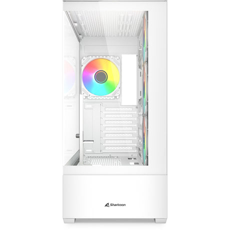 Obudowa midi tower Sharkoon ak6 rgb (biała | 2x usb-a | 1x usb-c | rgb | szkło hartowane)
