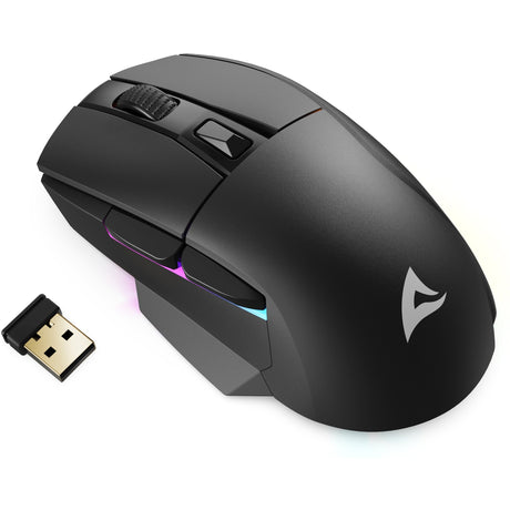 Mysz do gier Sharkoon Skiller sgm50w (czarna, 400 - 6400 dpi, diody rgb)