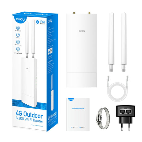 Cudy indoor outdoor 4g n300 router Wi-Fi (biały)