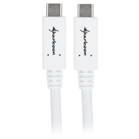 Kabel Sharkoon USB-C 3.2 > USB-C (biały, 0,5 m)