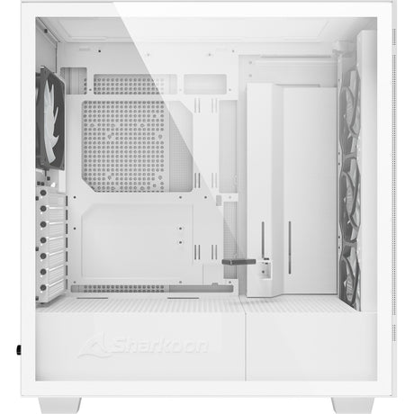 Sharkoon rebel c50 biała obudowa midi tower rgb (biała | 2x usb-a | 1x usb-c | rgb | szkło hartowane)