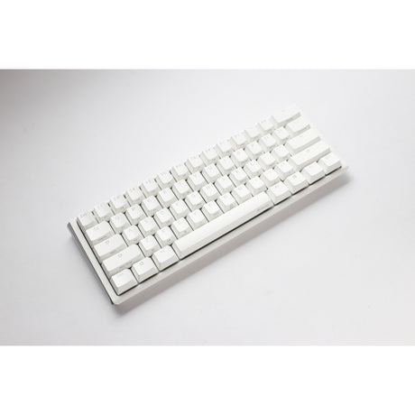 Ducky one 3 klasyczna, czysta biała klawiatura mechaniczna mini rgb (biała, układ amerykański (qwerty), wiśnia mx czerwona, 60%, dioda rgb, podwójny strzał pbt, możliwość wymiany podczas pracy, mechanika szarlatana)