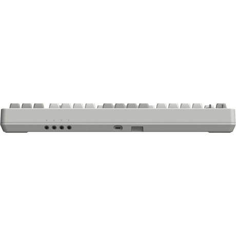 Klawiatura mechaniczna 8bitdo retro m edycja (szara, układ us (qwerty), kailh box biała, 80% (tkl), bluetooth low Energy, bezprzewodowa 2.4g, USB)
