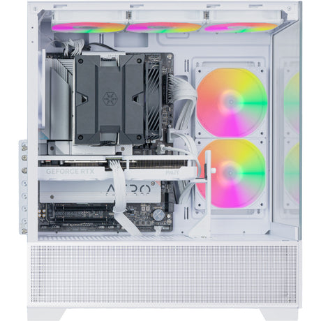 Obudowa mini tower Silverstone lucid 05 (biała | 2x USB-A | 1x USB-C | RGB | szkło hartowane)