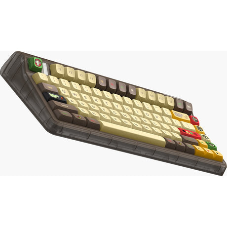 Bezprzewodowa klawiatura mechaniczna Iqunix og80 happy ape (czarna, układ amerykański (qwerty), ttc święta panda, 80% (tkl), diody rgb, możliwość wymiany podczas pracy, pbt, 2,4 ghz | bluetooth 5.1 | usb-c)