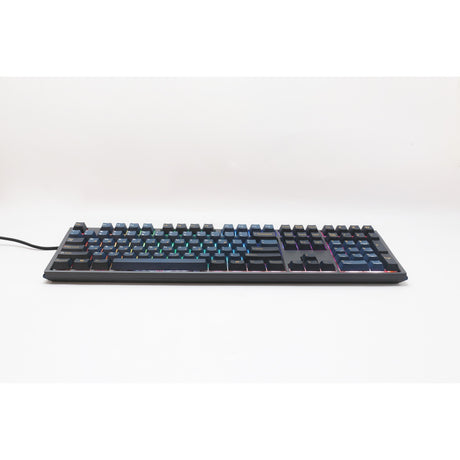 Ducky one 3 pro, klawiatura do gier (czarna, układ amerykański, wiśnia mx2a niebieska, dioda rgb, double-shot pbt, mechanika szarlatanu, hot swap)