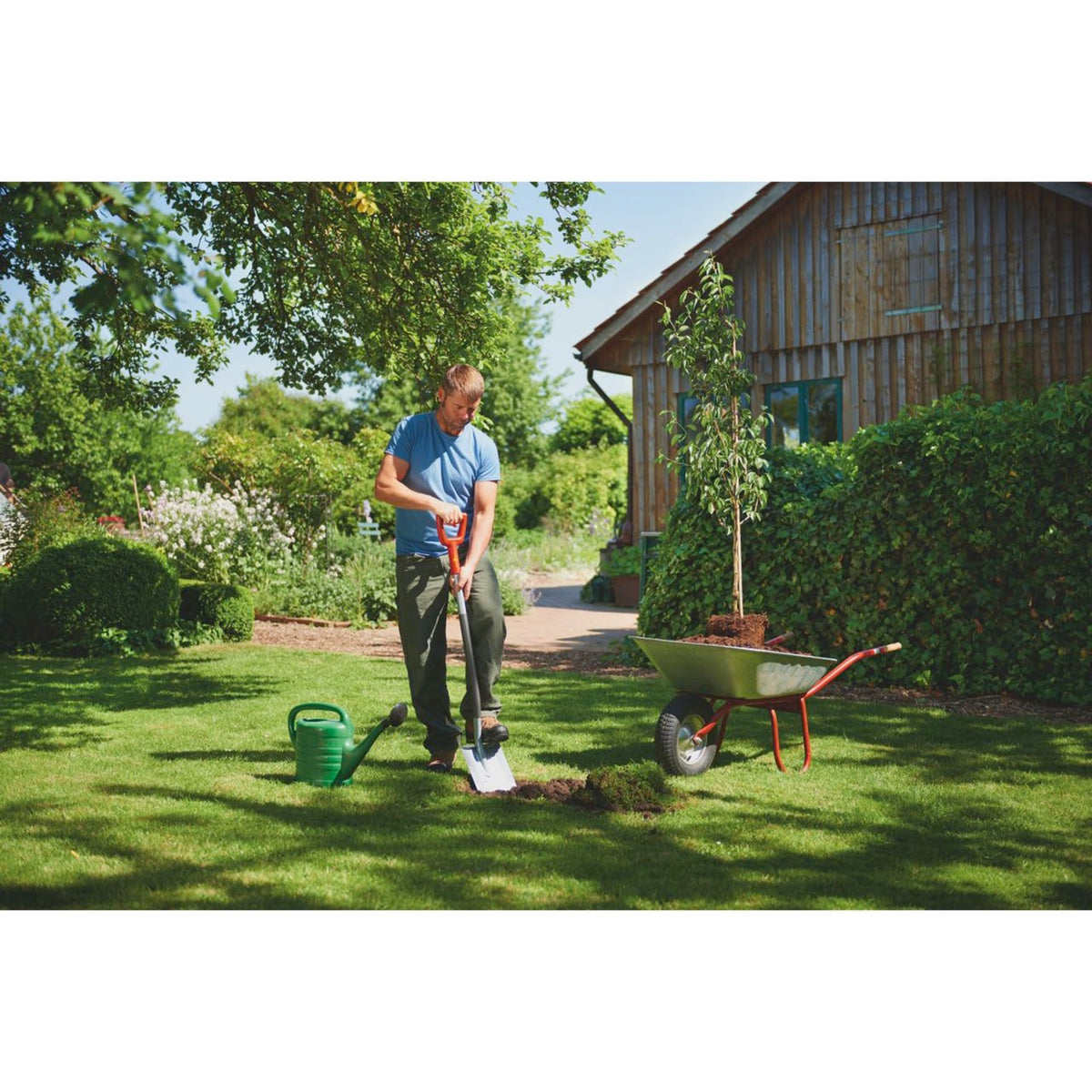 Szpiczasty szpadel męski Wolf-garten asp-d (czerwono-szary)