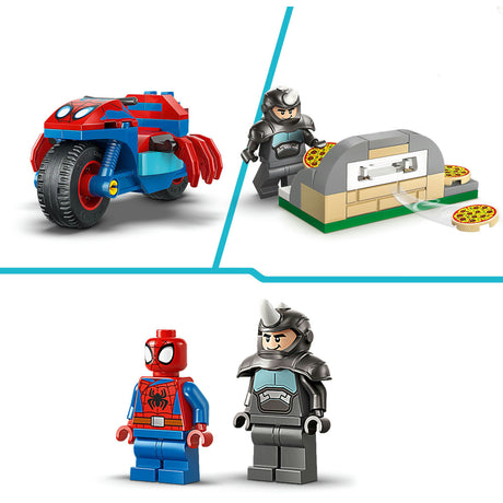 LEGO Marvel - Spiderman na motocyklu kontra nosorożec (11206)