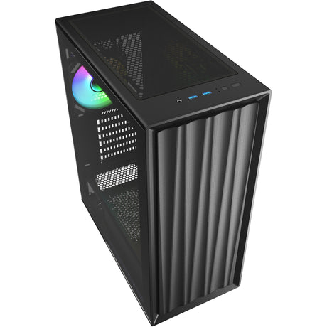 Obudowa midi tower Sharkoon vk3 rgb (czarna | 2x usb-a | rgb | szkło hartowane)