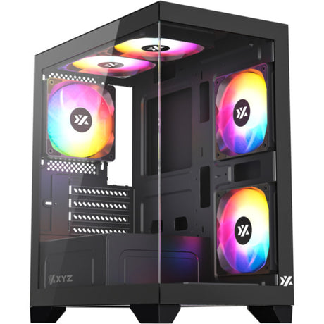 Obudowa Xyz pc gear Titanium View Lite Midi Tower (czarna | 2x USB-A | szkło hartowane)