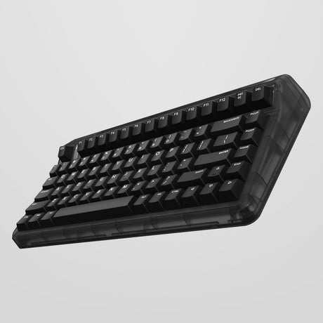 Bezprzewodowa klawiatura mechaniczna Iqunix og80 ciemna strona (czarna, układ amerykański (qwerty), gateron czerwony, 80% (tkl), diody rgb, możliwość wymiany podczas pracy, pbt, 2,4 GHz | bluetooth 5.1 | usb-c)