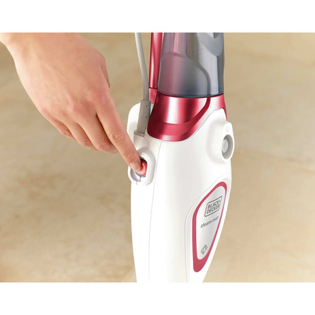 Mop parowy Black+decker bds1616r 1600 W z 2 ściereczkami parowymi (biały czerwony)