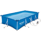 Zestaw basenowy Bestway ze stalową ramą pro (niebieski, 400 cm x 211 cm x 81 cm, z pompą filtrującą)