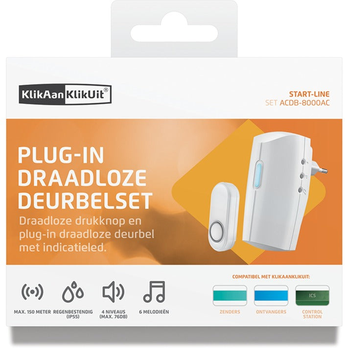 Klikaanklikuit 1066417 - gong z przyciskiem acdb-8000ac | 1 szt