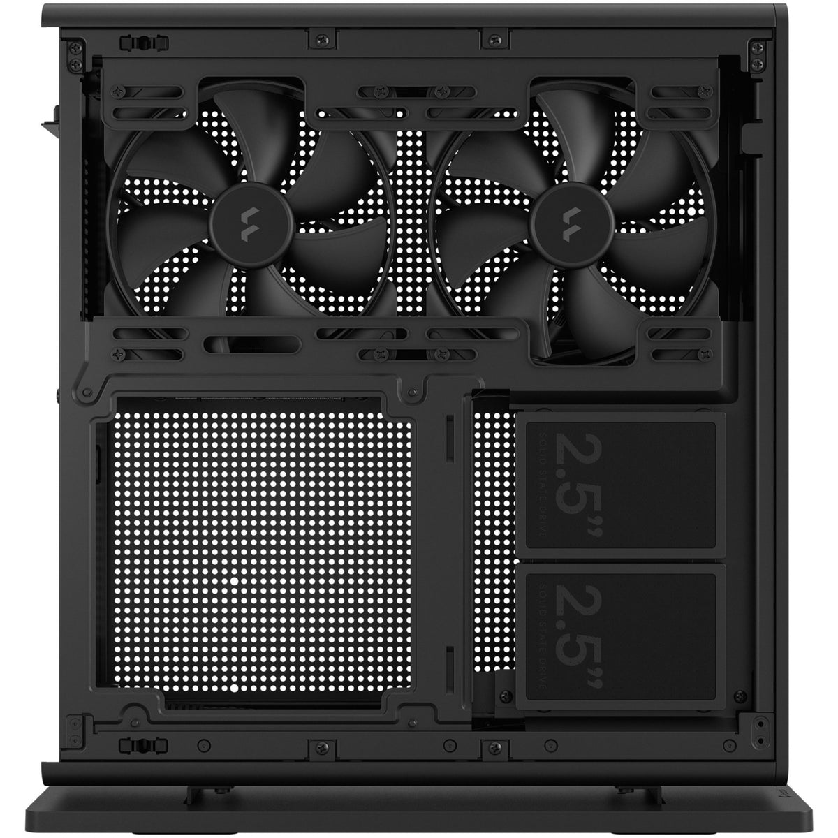 Czarna obudowa mini tower Fractal Design Ridge (czarna | 2x USB-A | 1x USB-C)