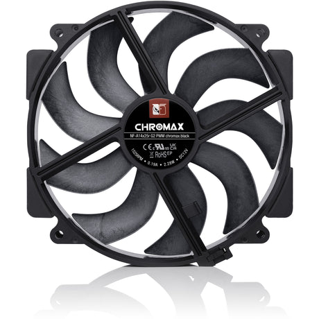 Noctua nf-a14x25r g2 pwm chromax.black case fan (zwart, 140 x 140 x 25 mm)