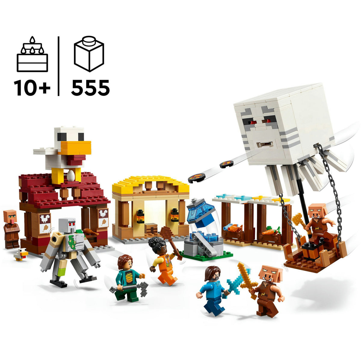 Lego Minecraft Atak balonem upiorów na wioskę - 21273